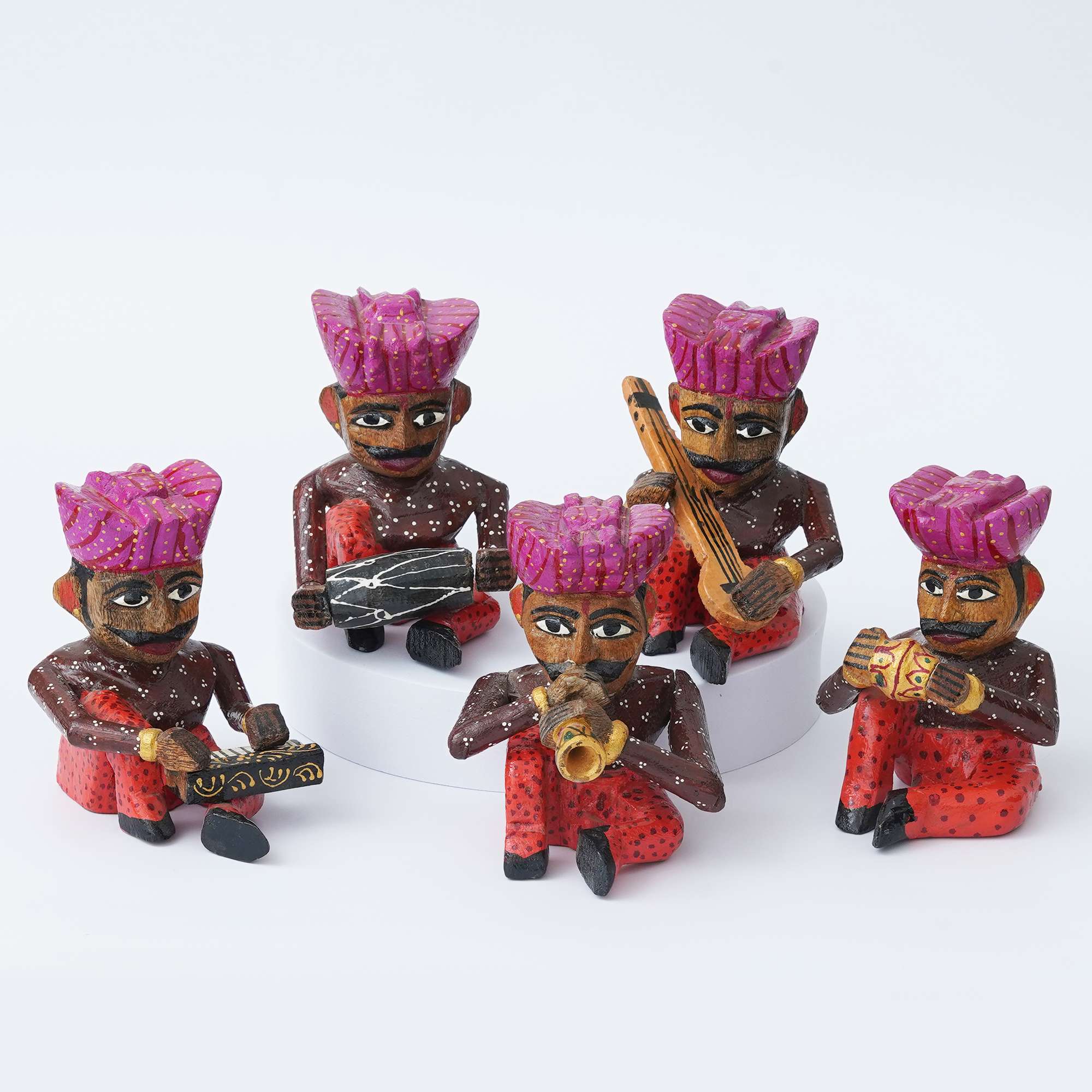 Rajasthani Musician Set: Authentic Handcrafted Ensemble for Cultural Delight - Image 3