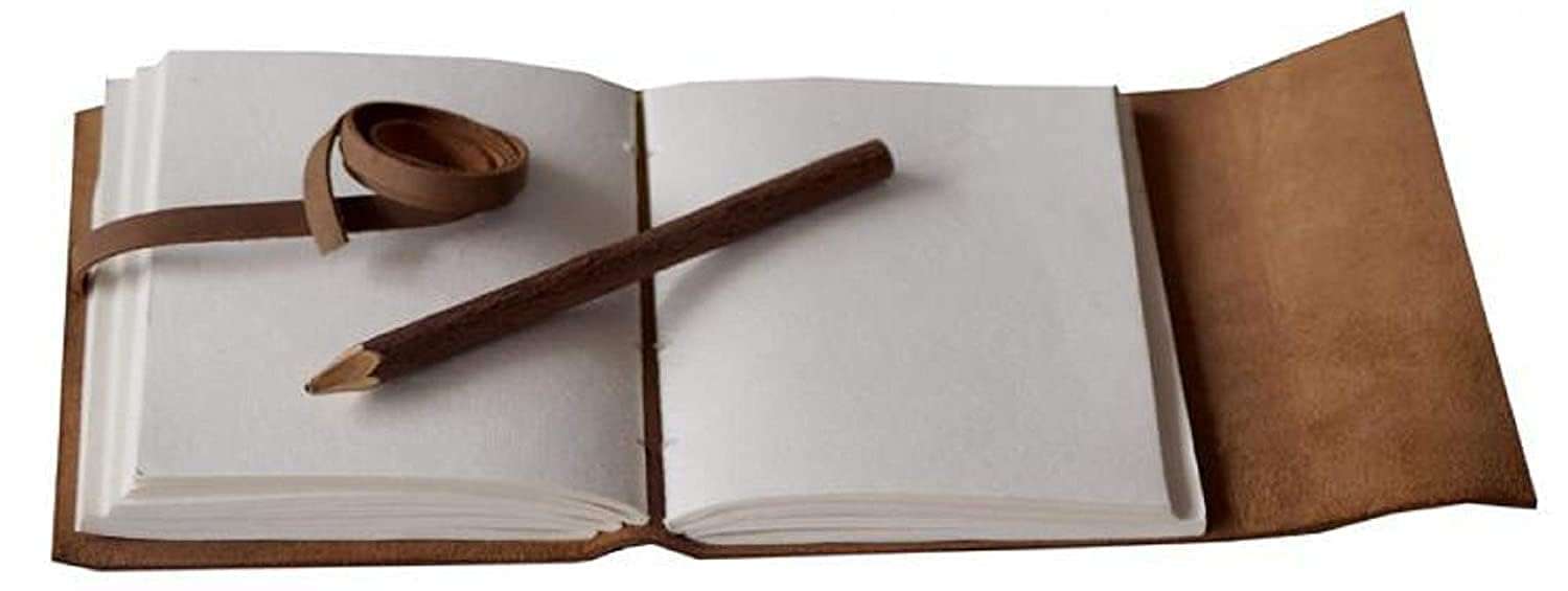 Brown Feather Quote Handmade Leather Diary & Journal
