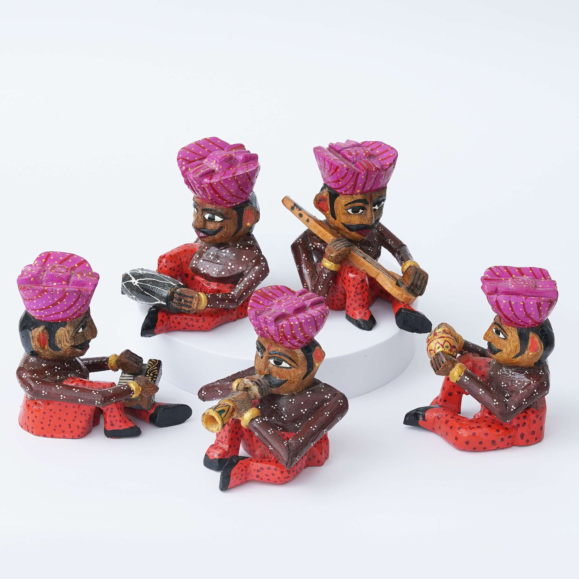 Rajasthani Musician Set: Authentic Handcrafted Ensemble for Cultural Delight - Image 4