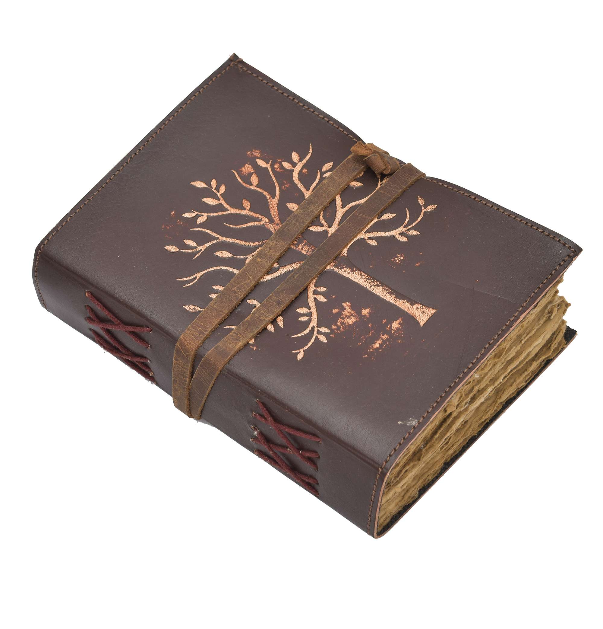 Brown Tree of Life Strap Handmade Leather Diary & Journal