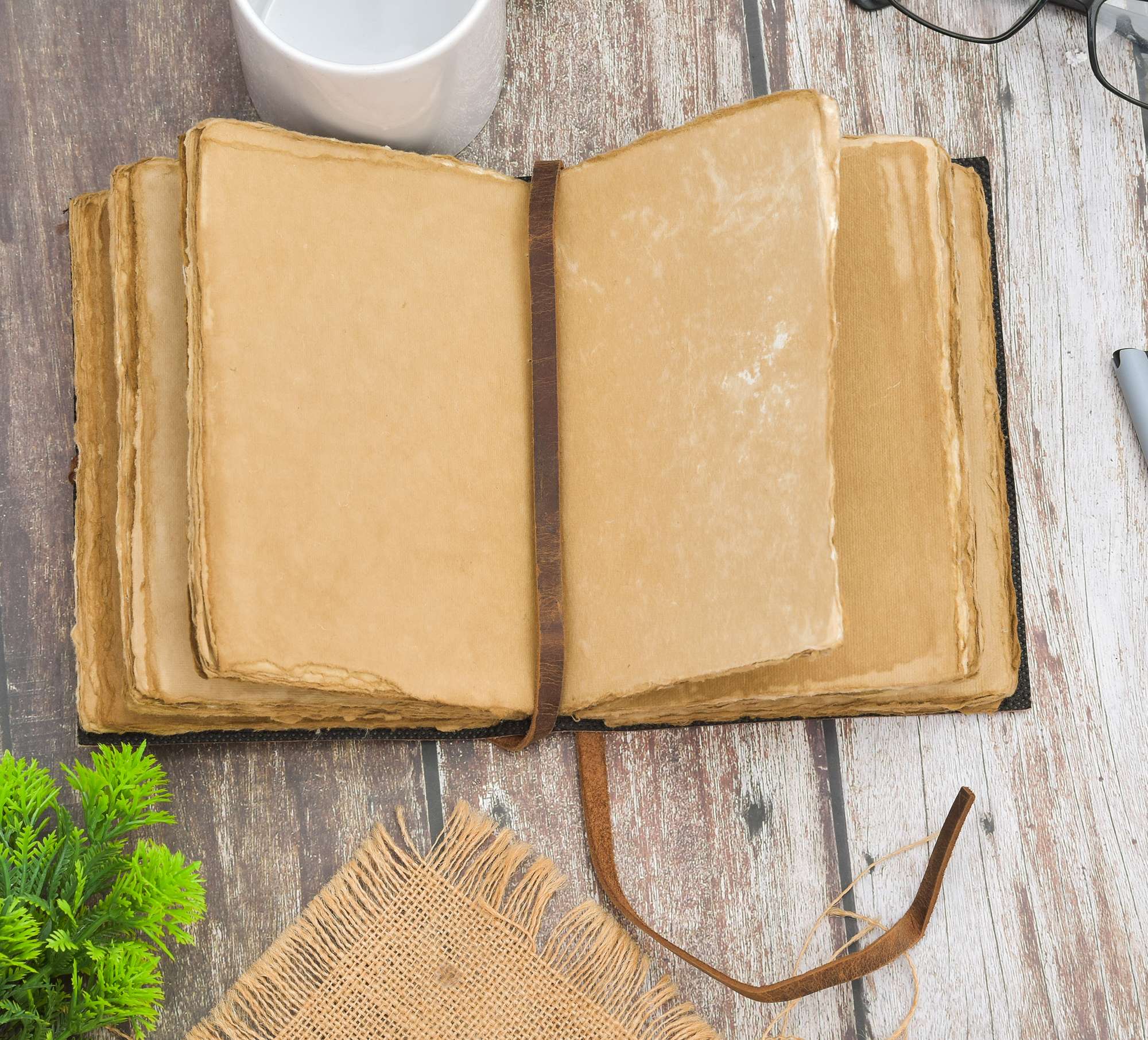 Brown Tree of Life Strap Handmade Leather Diary & Journal