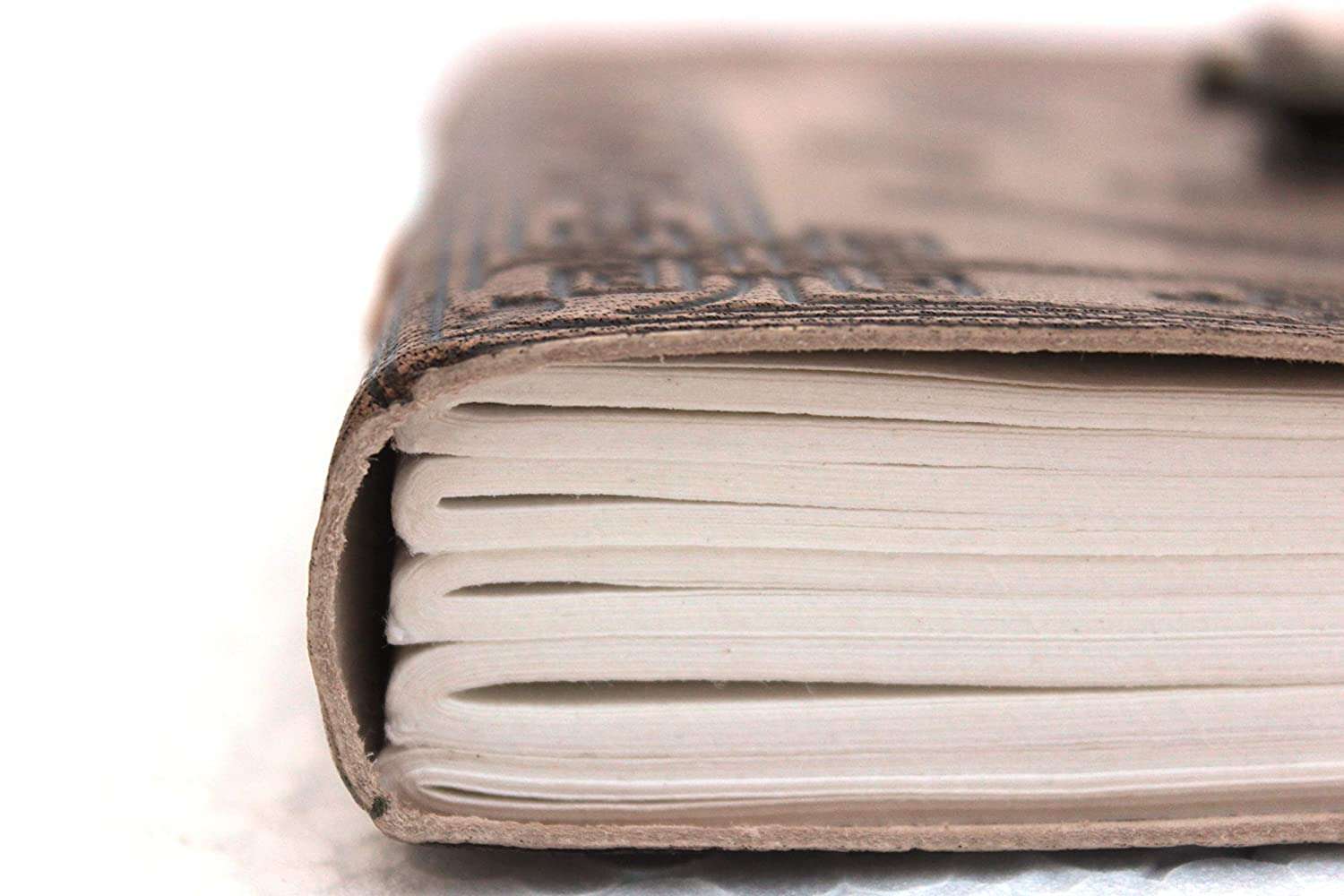Grey Embossed Turtle Handmade Leather Diary & Journal
