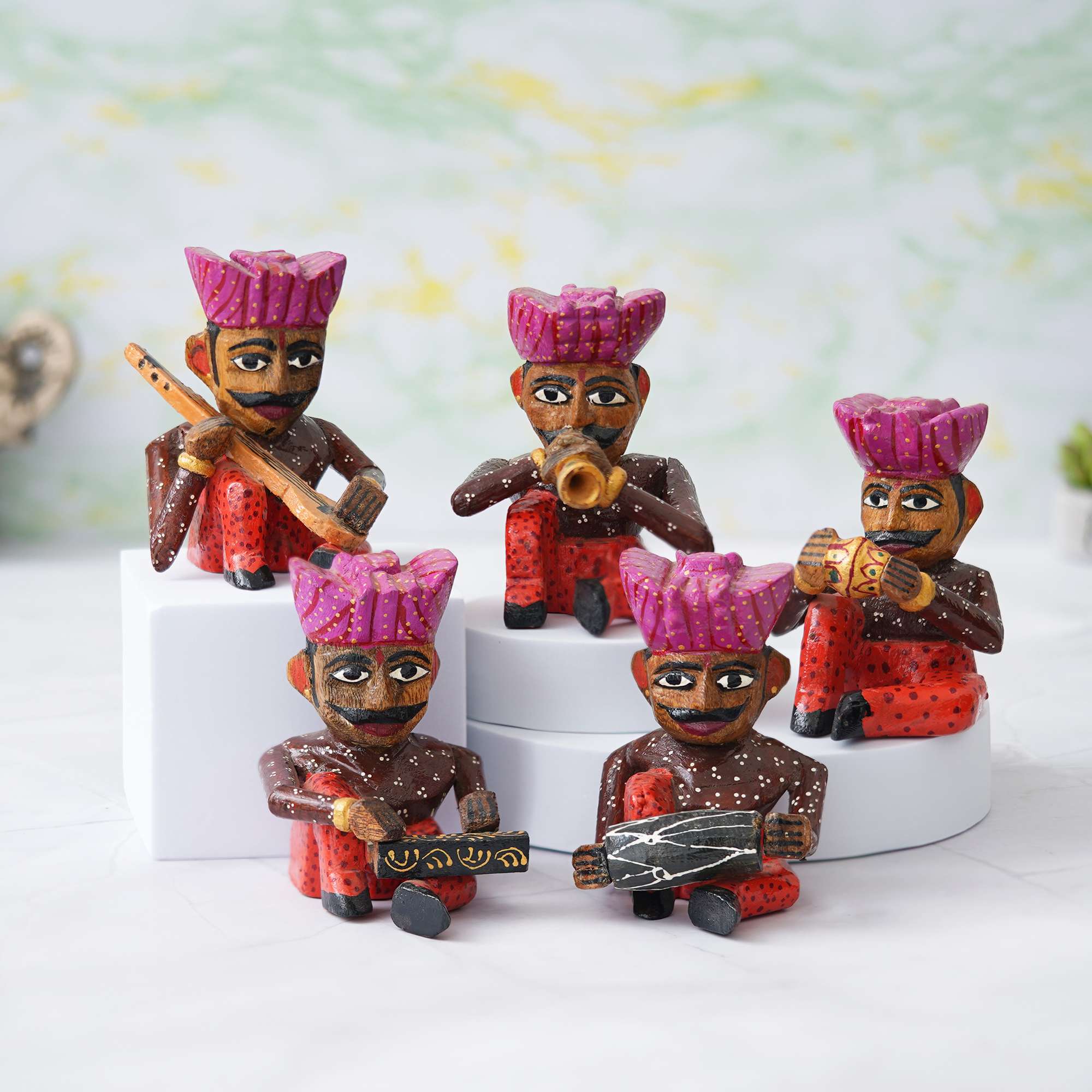 Rajasthani Musician Set: Authentic Handcrafted Ensemble for Cultural Delight - Image 2