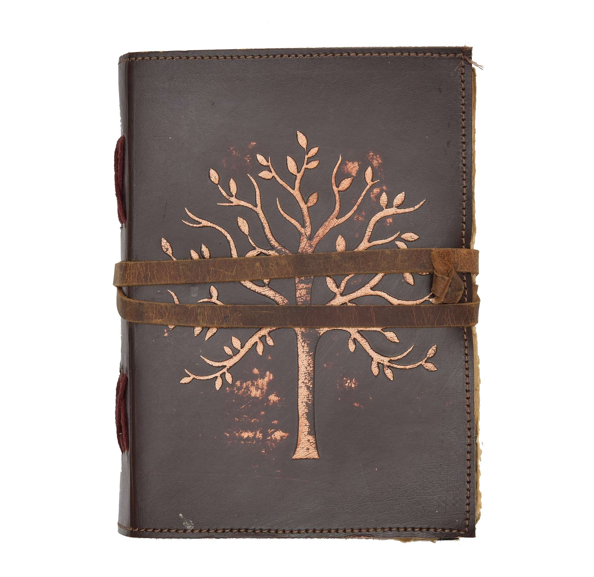 Brown Tree of Life Strap Handmade Leather Diary & Journal