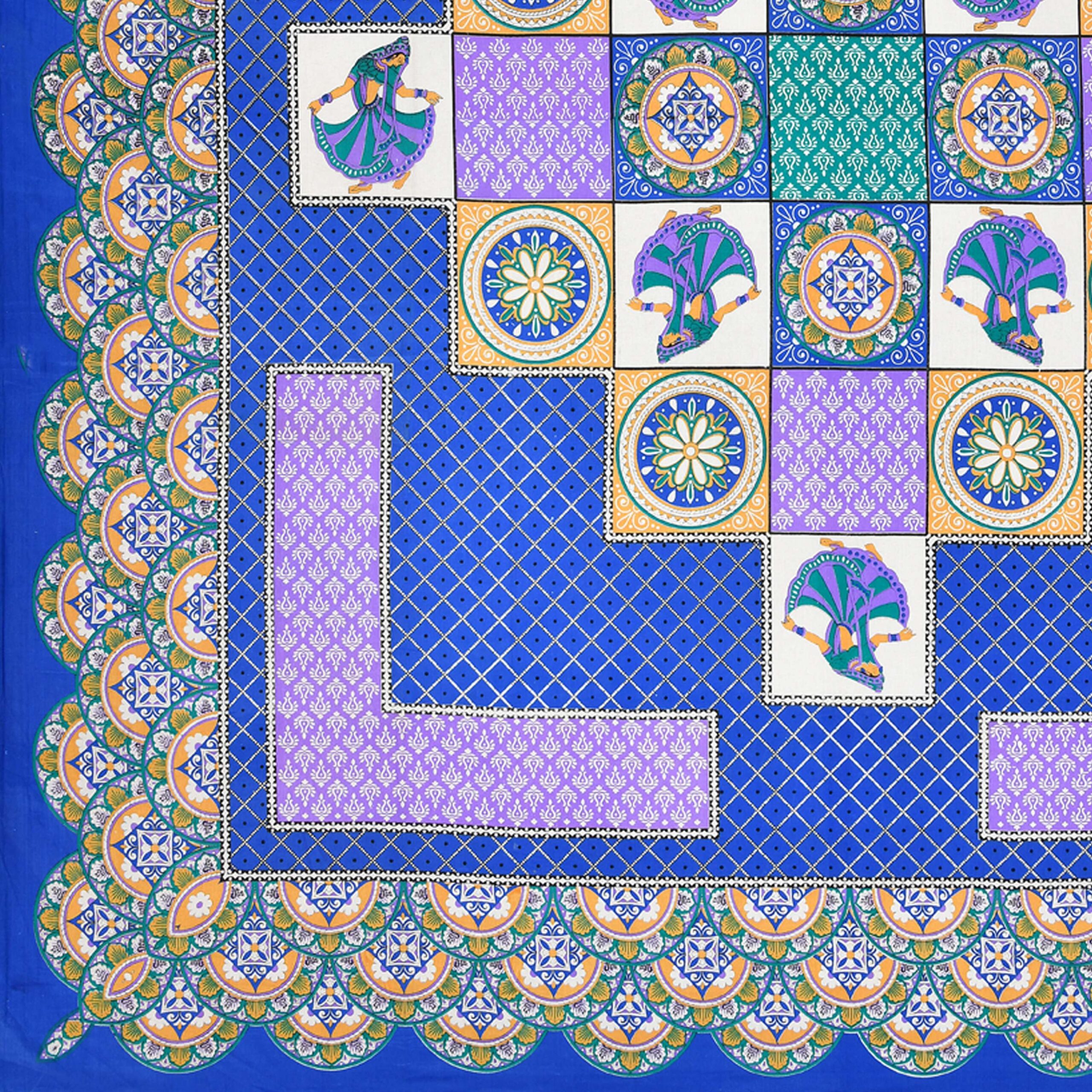 Jaipuri Printed Double Bedsheet With Two Matching Pillow Covers - Image 3