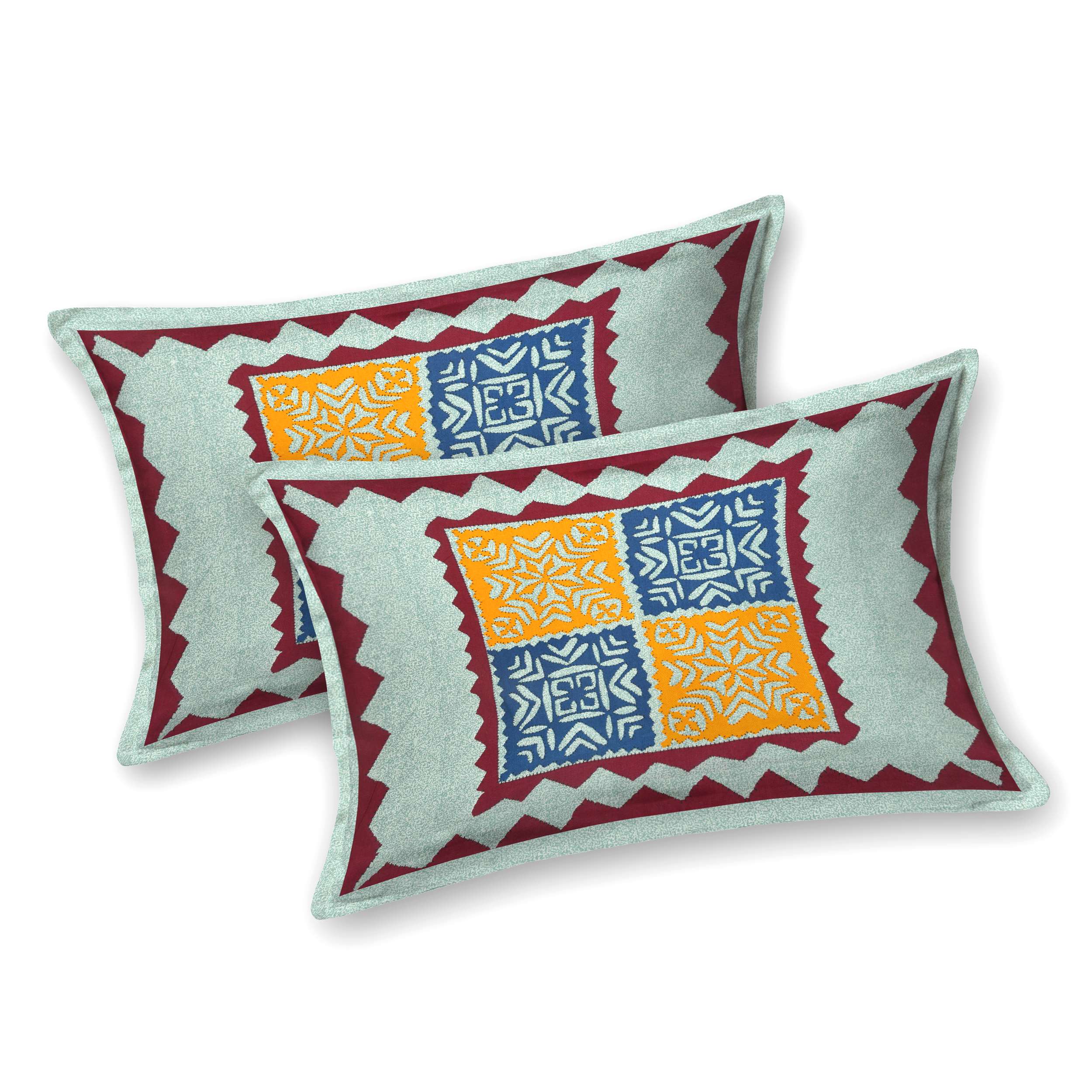 Rajasthani Traditionally Printed Cotton Doublebed Bedsheet With Pack of 2 Pillow Covers - Image 2