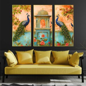 Set of Two Wall Paintings for Wall Dacoration Golden Framed Wall Paintings for Living Room & Bedroom Wall Art for Home Decoration & Office Wall Décor (14×11 inch CH-GD2-22)