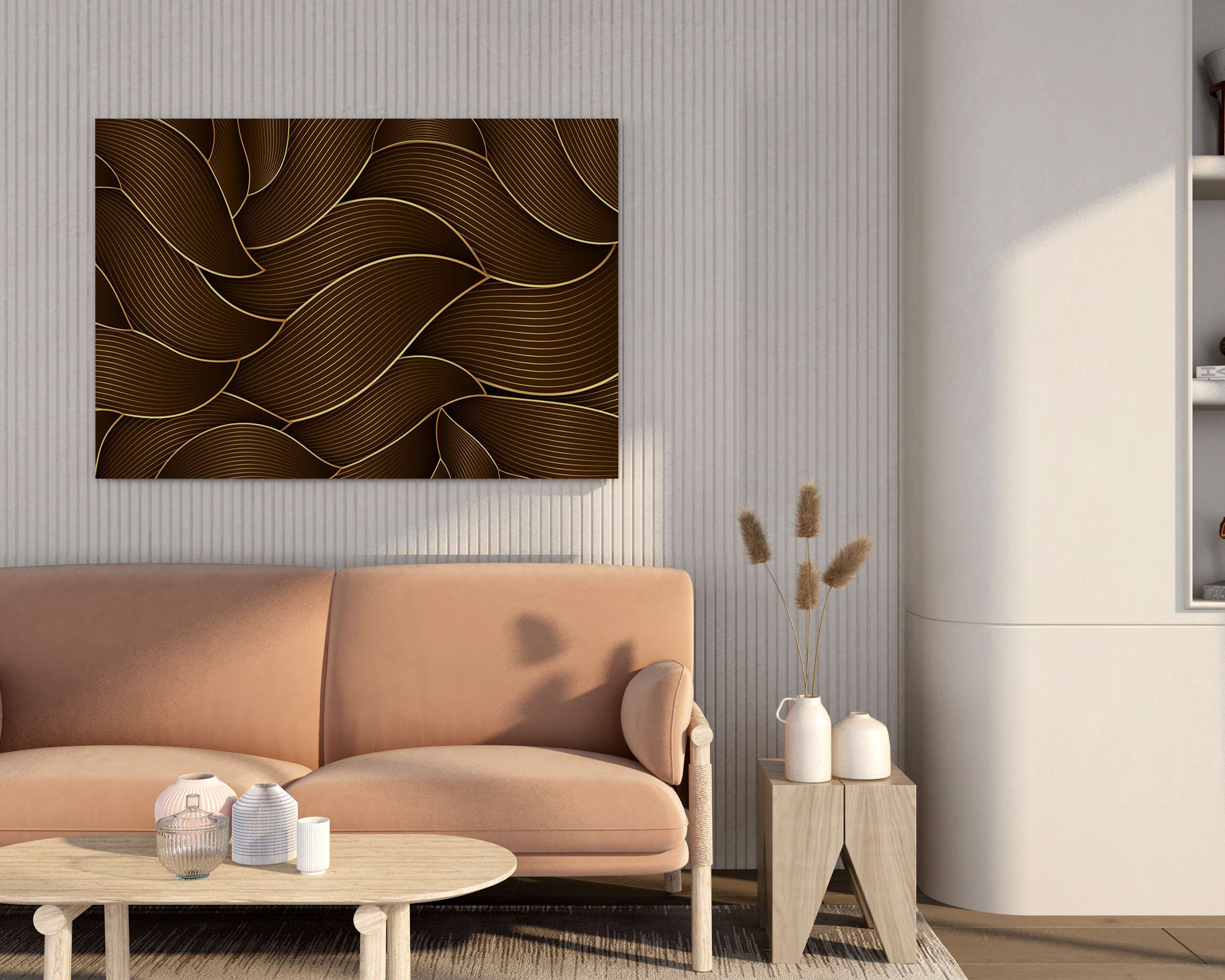Modern Abstract Landscape Canvas Wall Painting with Frame ā Size 34Ć22, Design 35