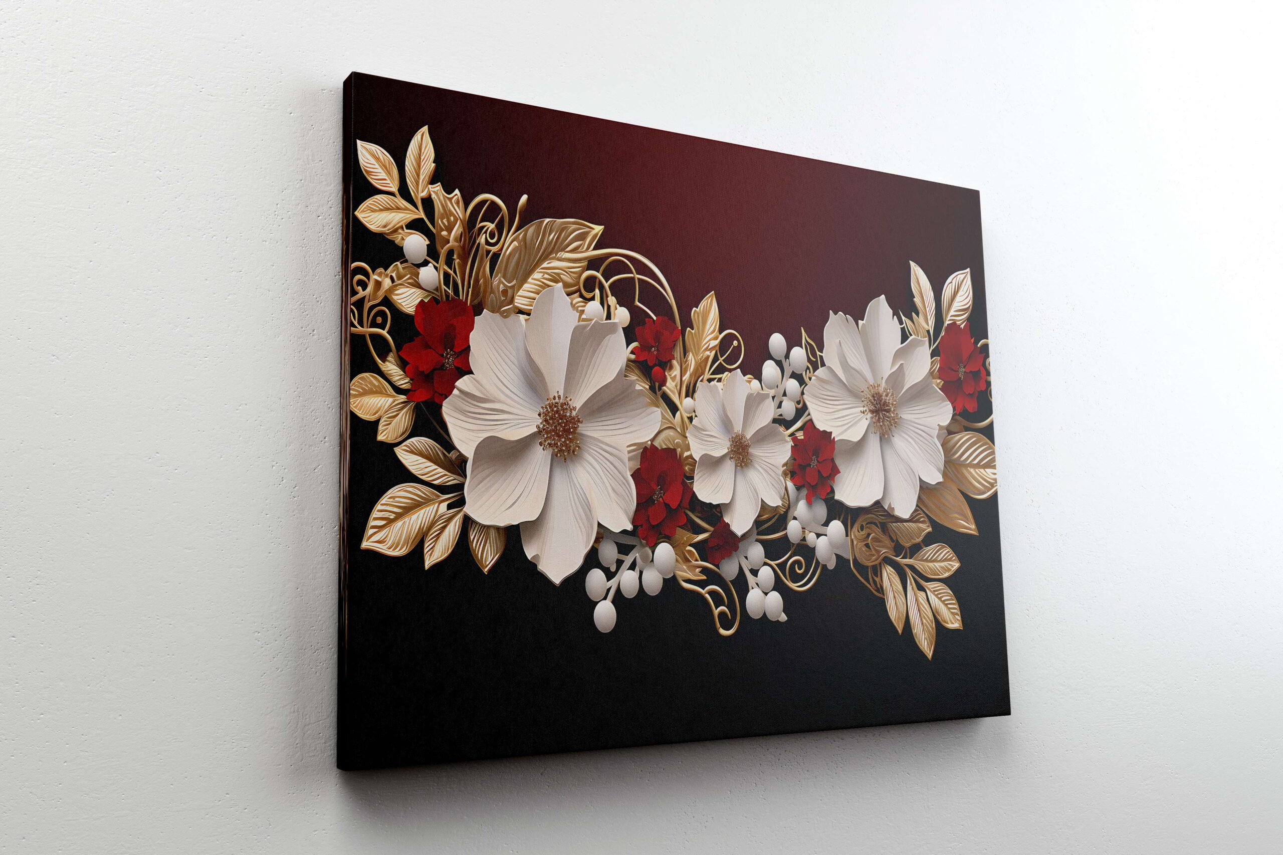 Mandala Art Canvas Wall Painting with Frame – Size 34×22, Design 4