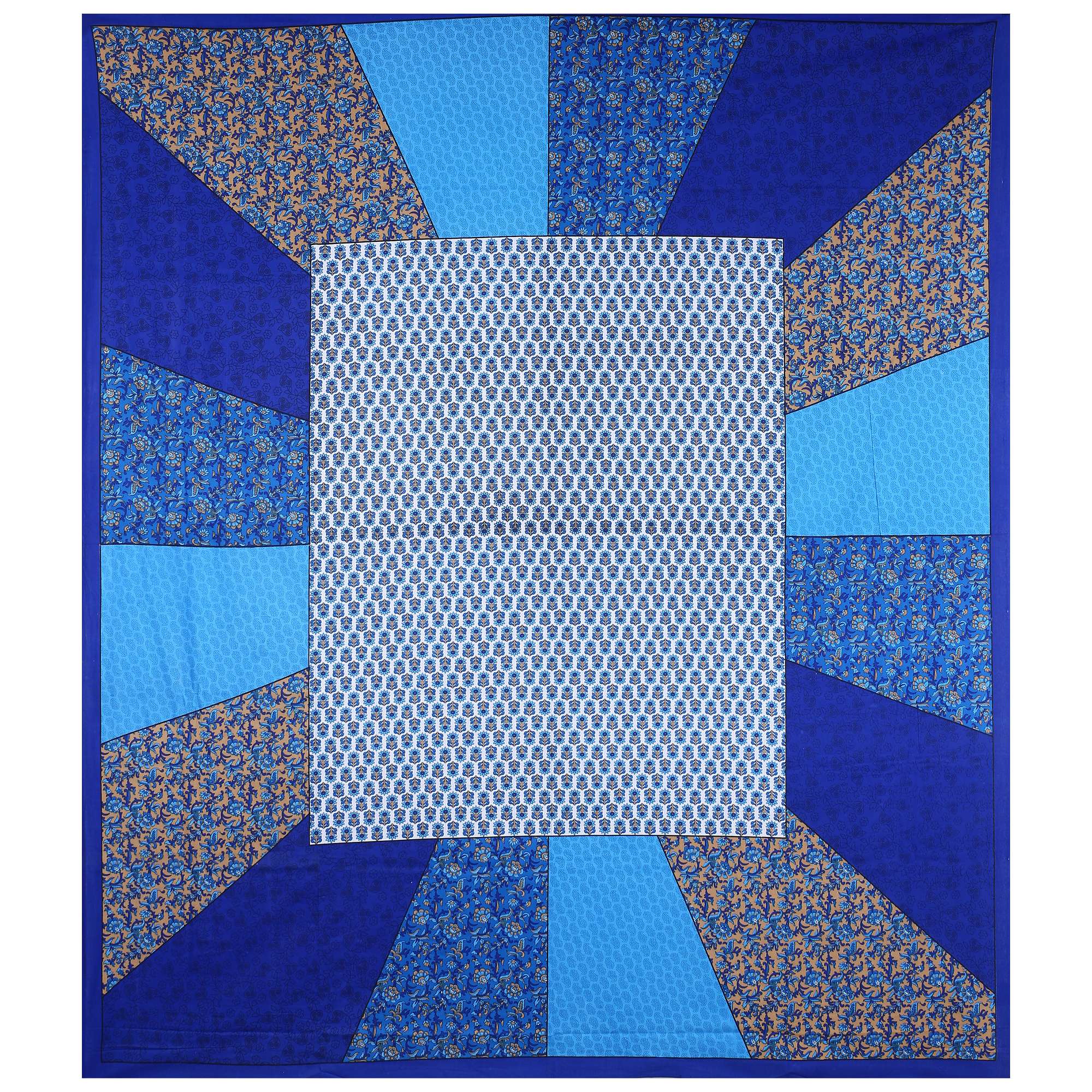 100% Pure Cotton Traditional Printed Bedsheet for Double Bed King Size Bedsheet with 2 Pillow Covers - Image 2