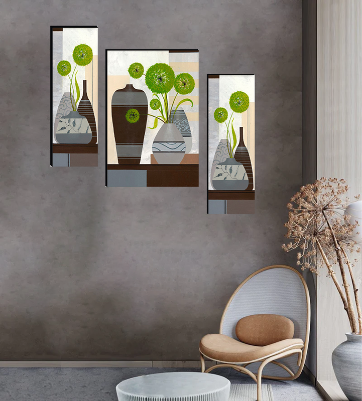 Set Of 3 Digital Wall Painting