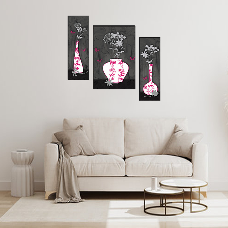 Set Of 3 Digital Wall Painting