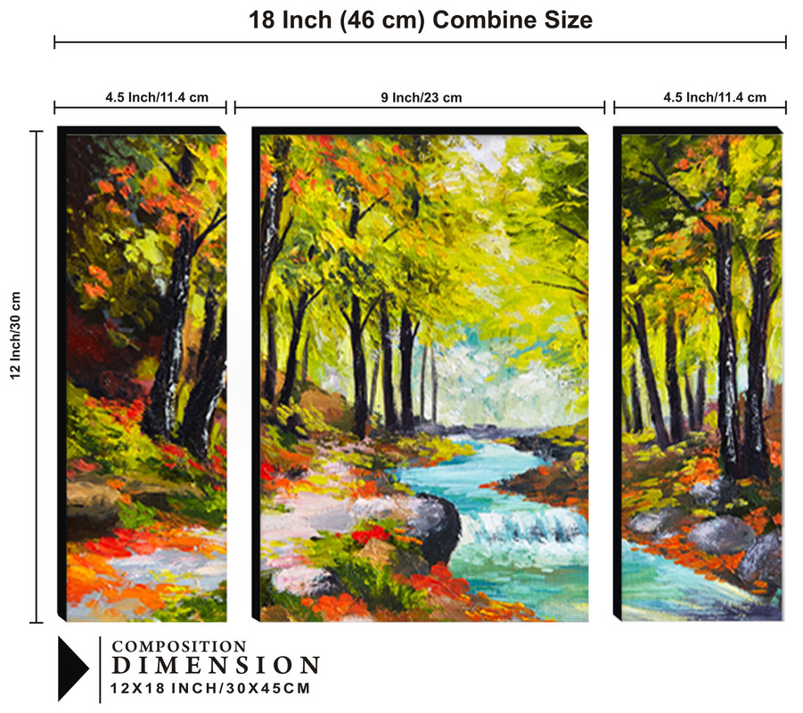 Set Of 3 Digital Wall Painting - Image 2