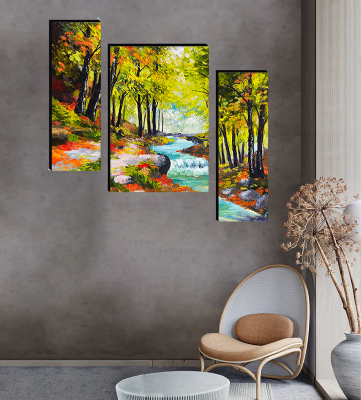 Set Of 3 Digital Wall Painting