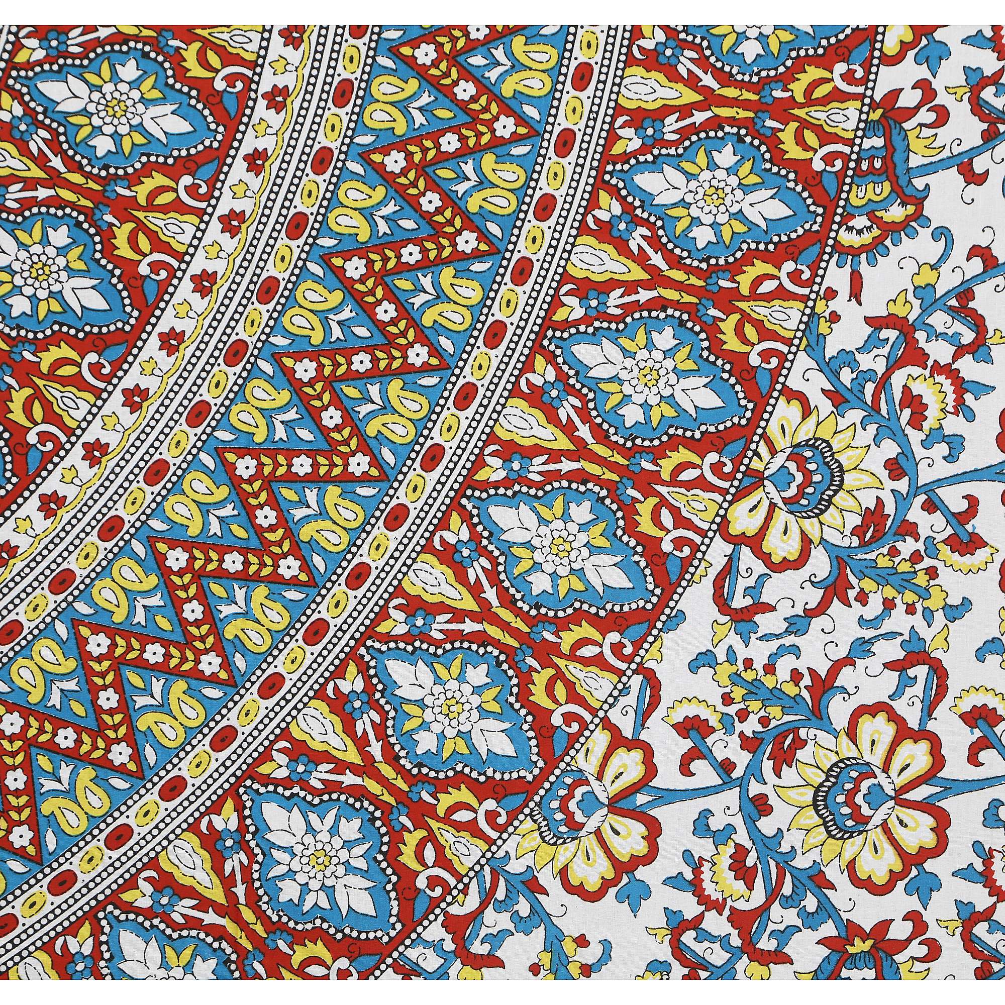 100% Pure Cotton Traditional Printed Bedsheet for Double Bed King Size Bedsheet with 2 Pillow Covers - Image 3