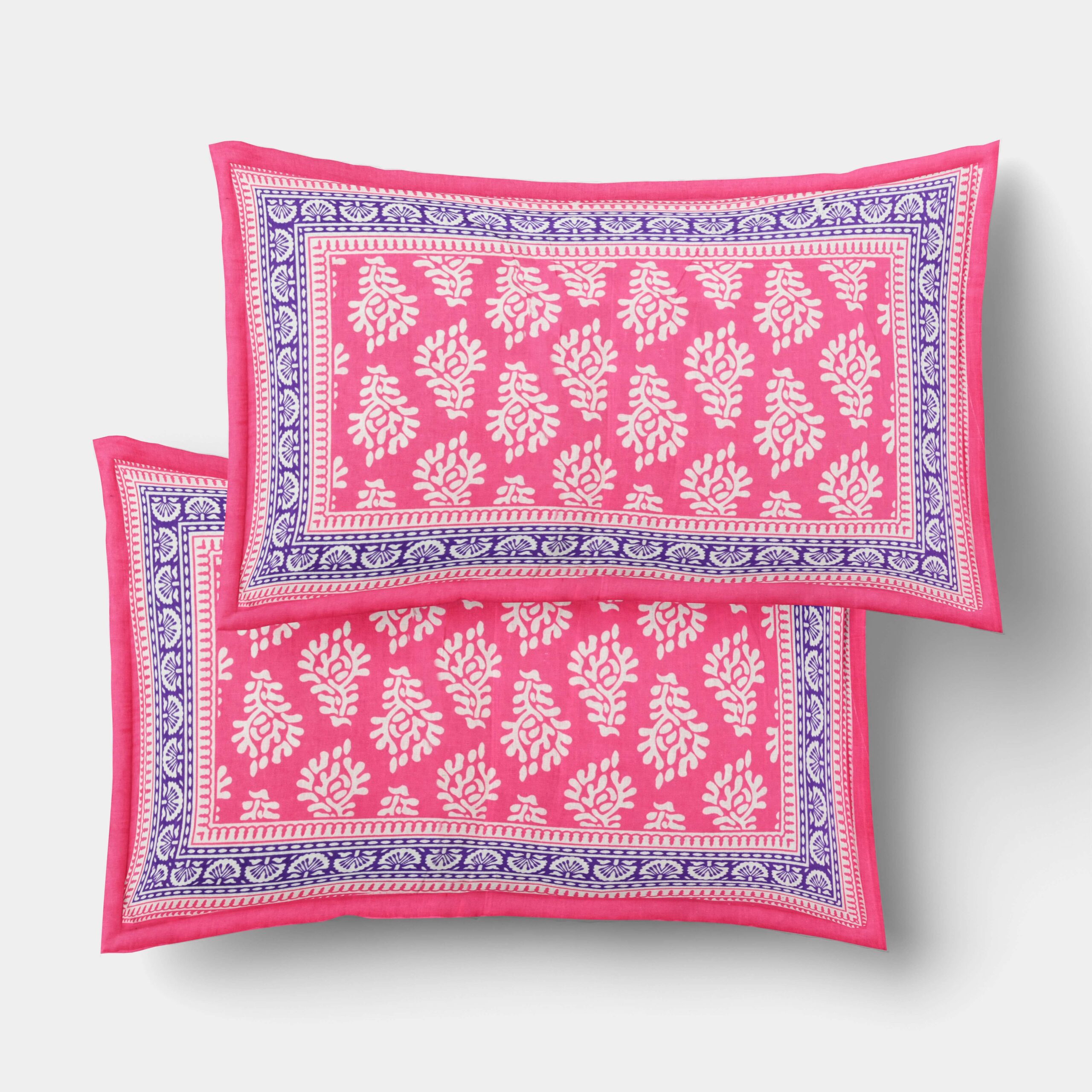 Jaipuri Cotton Printed Double Bedsheet With Two Pillow Covers - Image 4