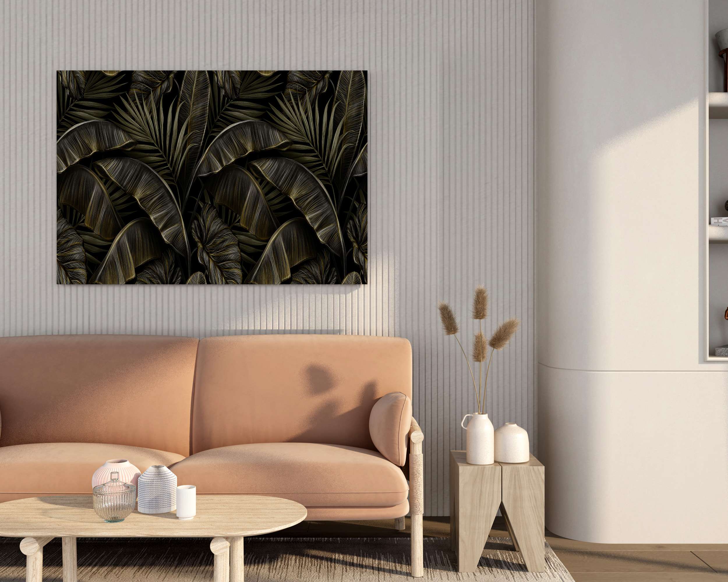 Floral Canvas Wall Painting with Frame – Size 34×22, Design 14