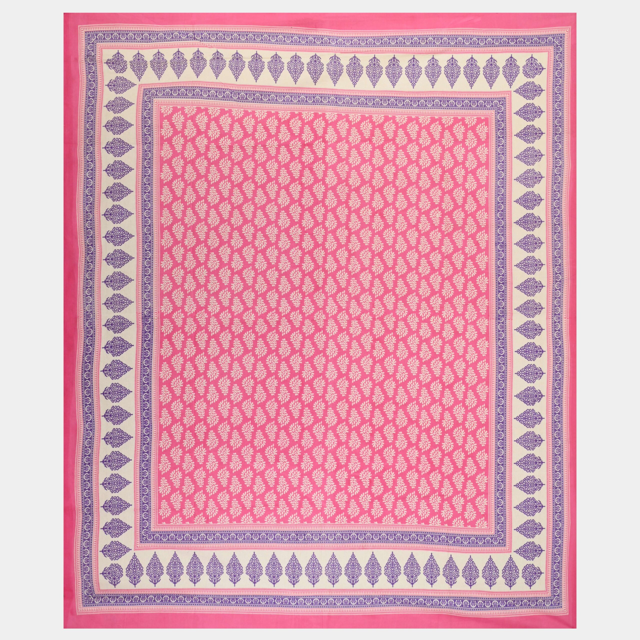 Jaipuri Cotton Printed Double Bedsheet With Two Pillow Covers - Image 5