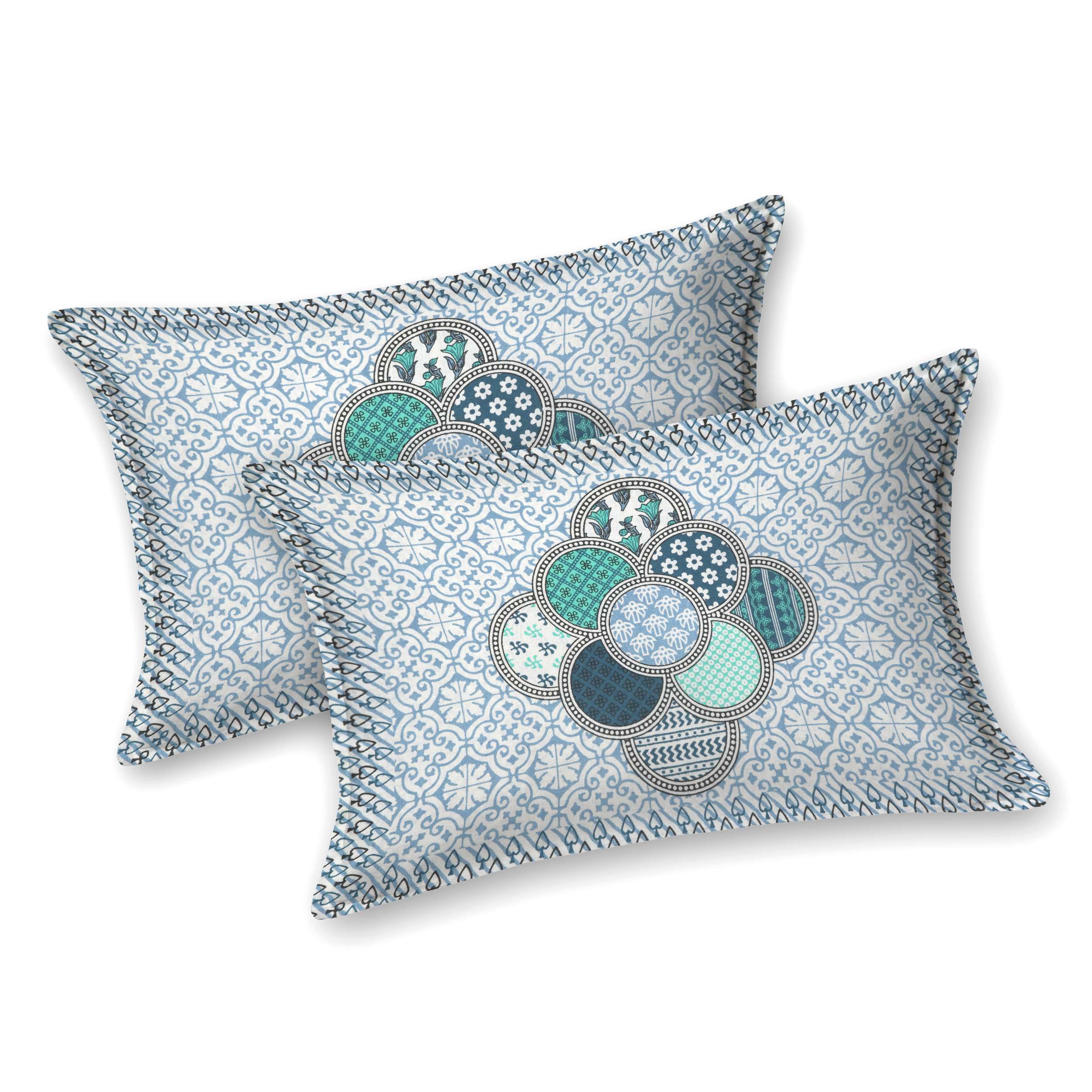 Jaipuri Cotton Printed Double Bedsheet With Two Pillow Covers - Image 2