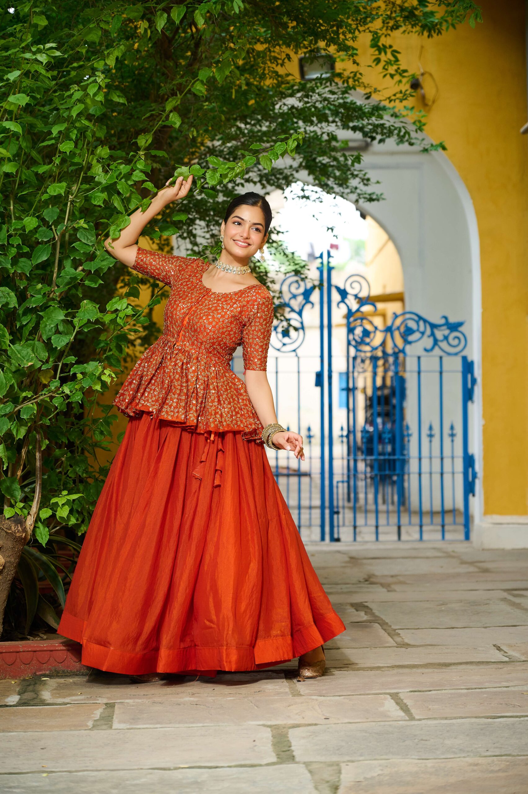 Premium Sequins Embroidered Fendy Lehenga Choli Set - Image 3