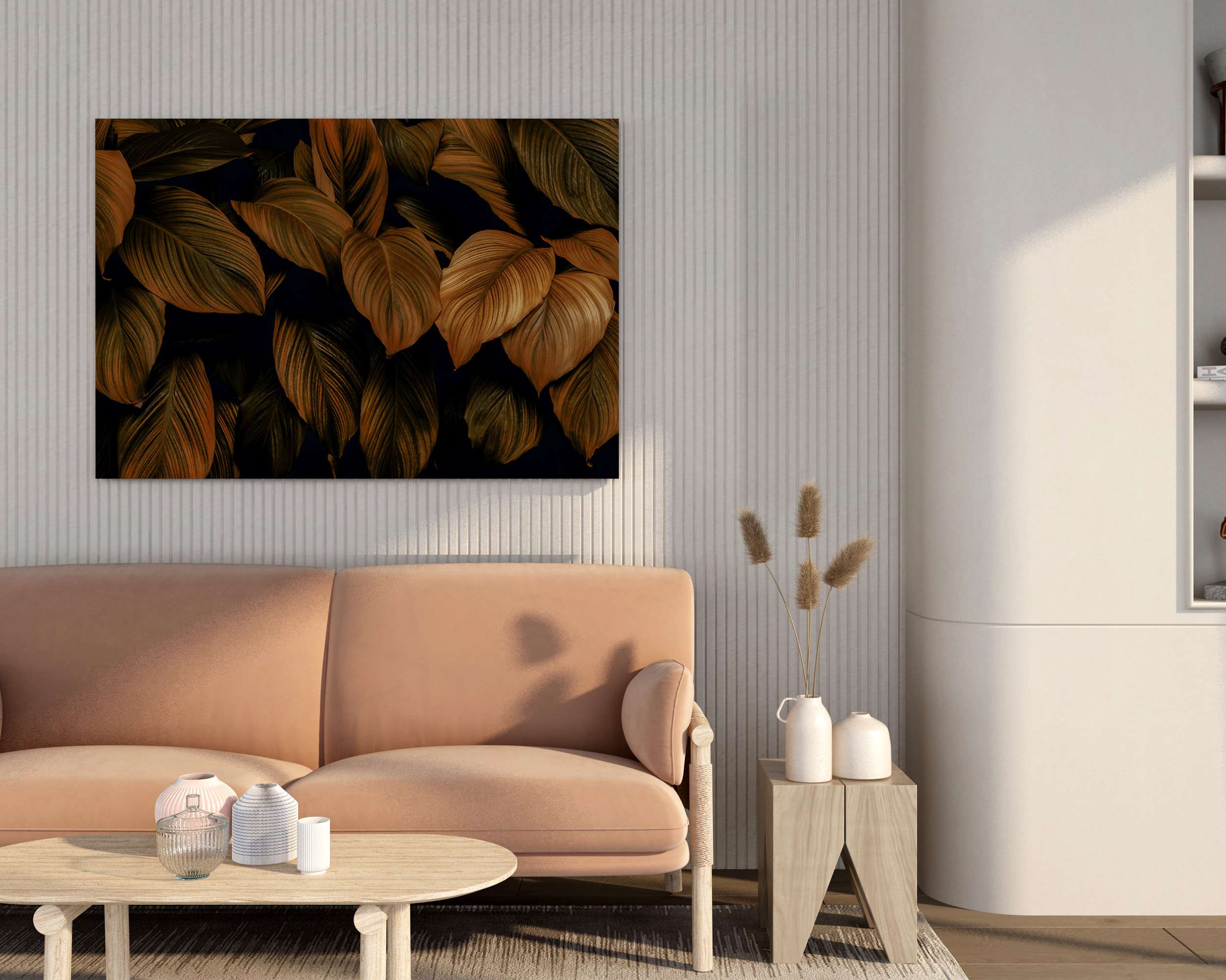 Floral Canvas Wall Painting with Frame – Size 34×22, Design 40