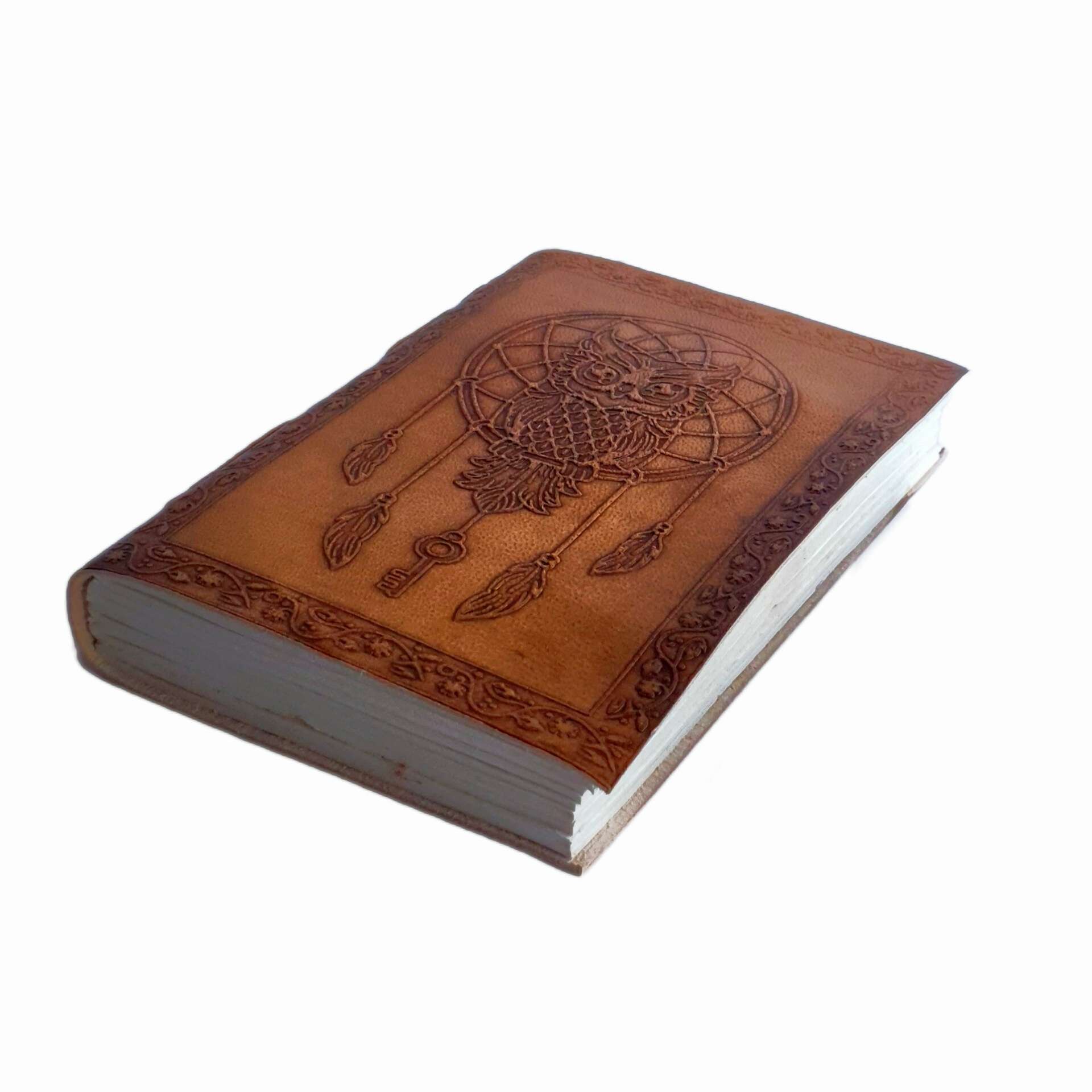 Handmade Vintage Leather Diary with Antique Lock – Model SC-LWD5 - Image 4