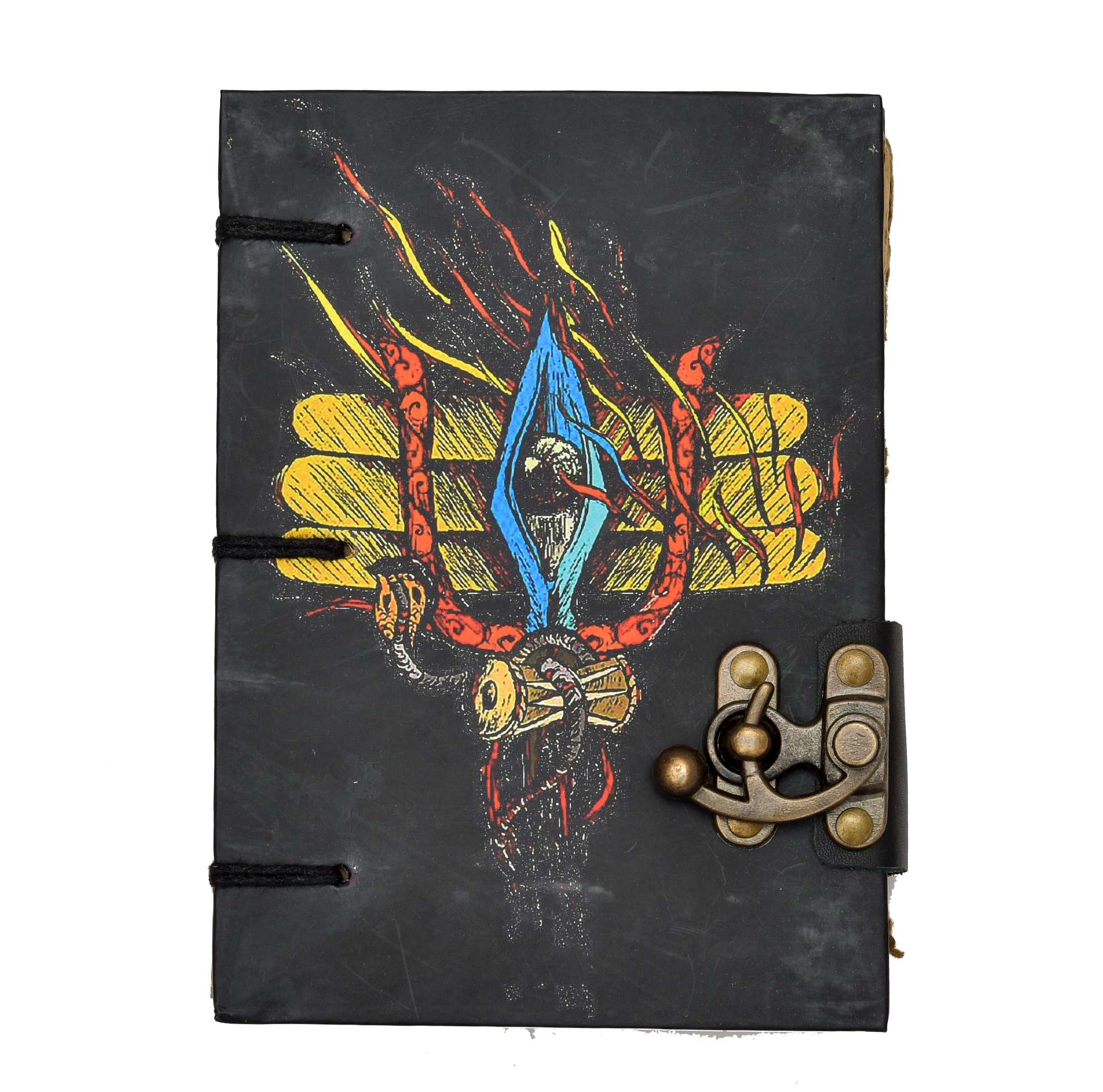 Handmade Vintage Leather Diary with Antique Lock – Model SC-CLD24 - Image 4
