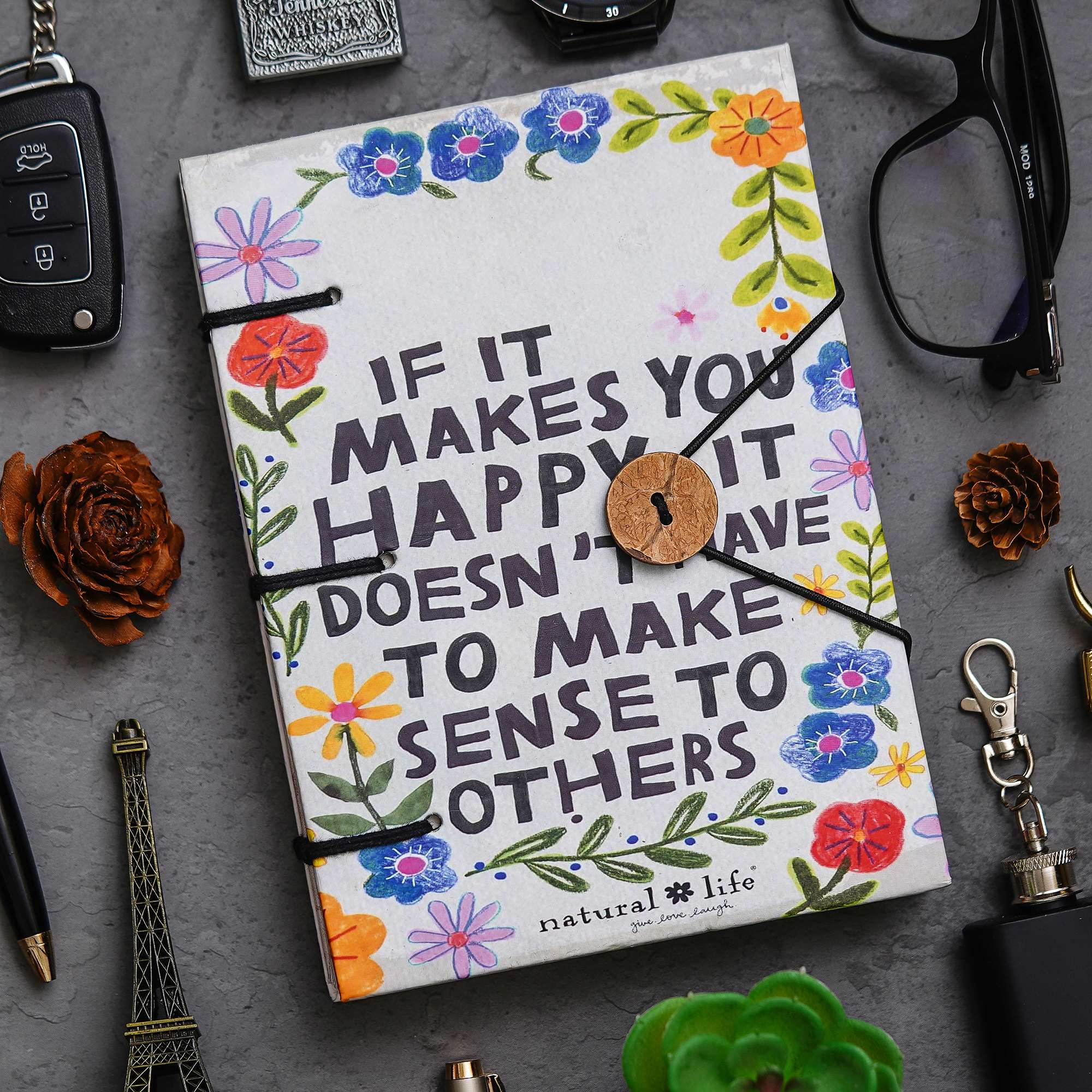 Handmade Vintage Leather Diary with Antique Lock – Model AR-CSD3