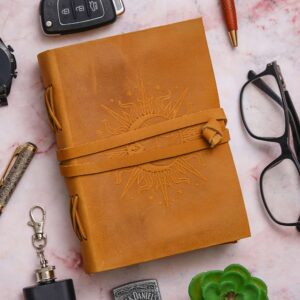 Handmade Vintage Leather Diary with Antique Lock – Model AR-LBSD1